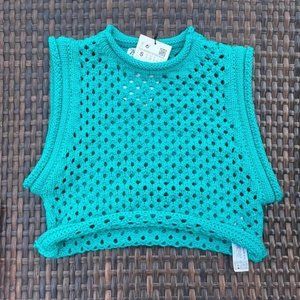 Zara Blue Crochet Crop Top | Summer Beach Vibe | Matilda Djerf